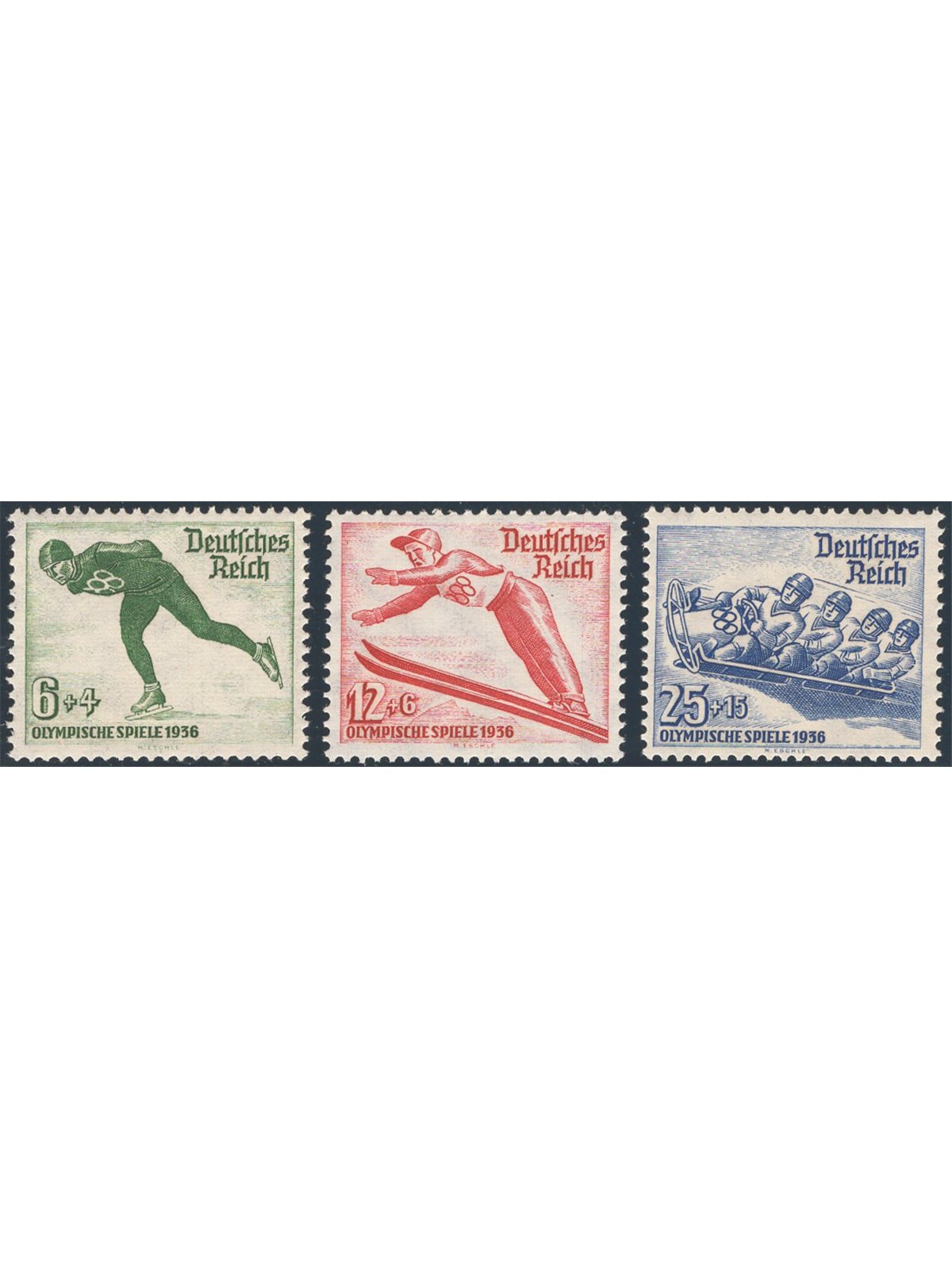 German Reich 1935 Garmisch Olympics series no. 559/61 – Cat. € 70 (**)