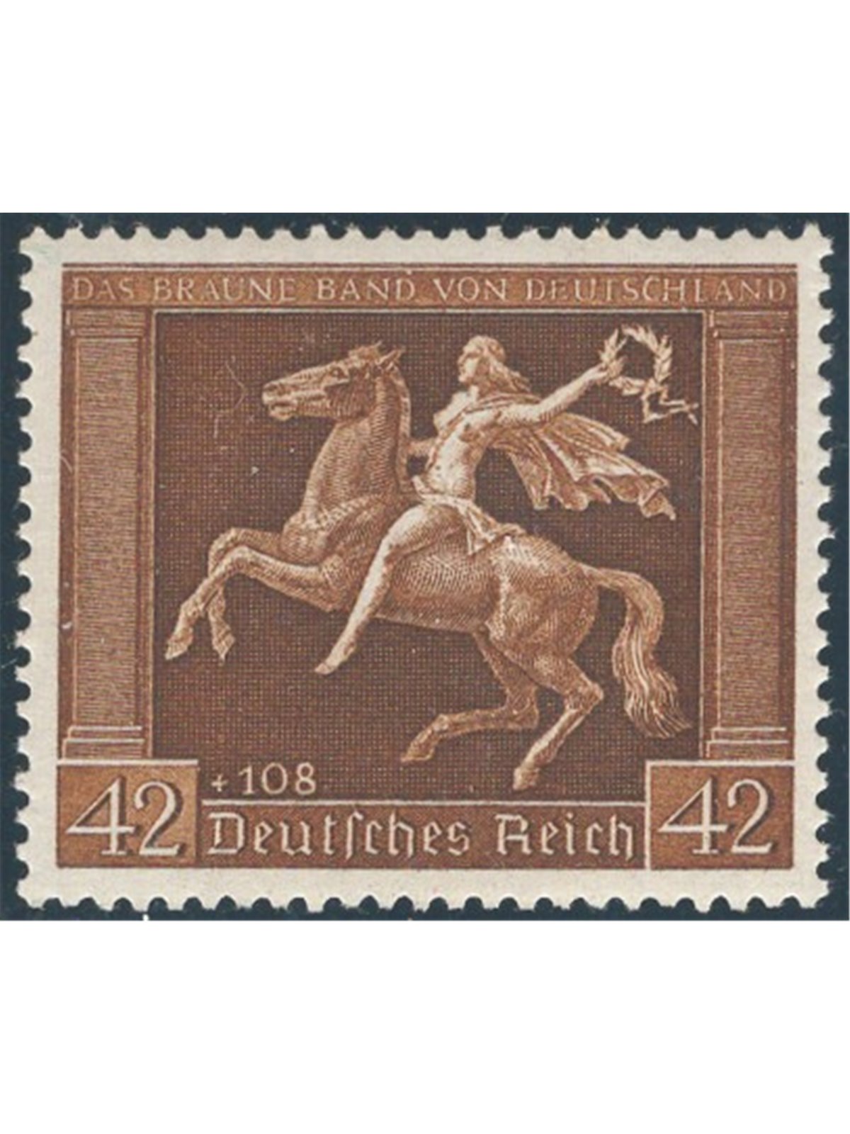 German Reich 1938 V Brown Ribbon no. 612 Cat. € 150 (**)