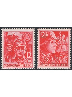 Germania Reich 1945 In onore delle S.A ed SS serie n° 825/26 Cat. € 95 (**)
