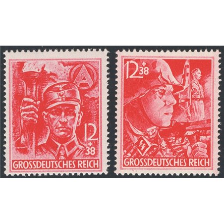 Germania Reich 1945 In onore delle S.A ed SS serie n° 825/26 Cat. € 95 (**)