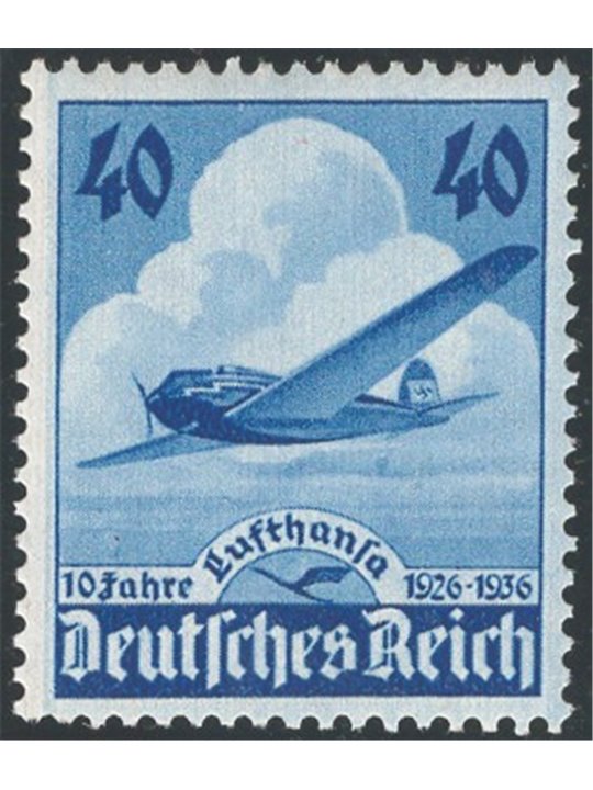 Germania Reich 1936 P.A. 10° Anniv. della Luftmansa n° 54 Cat. € 55 (**)