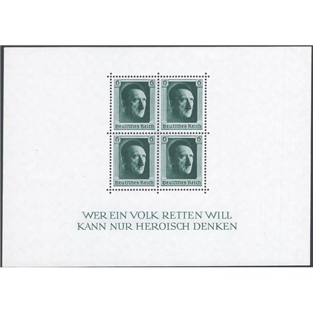 German Reich 1937 BF 48th Anniversary of Hitler’s Birth no. 8 Cat. €70 (**)