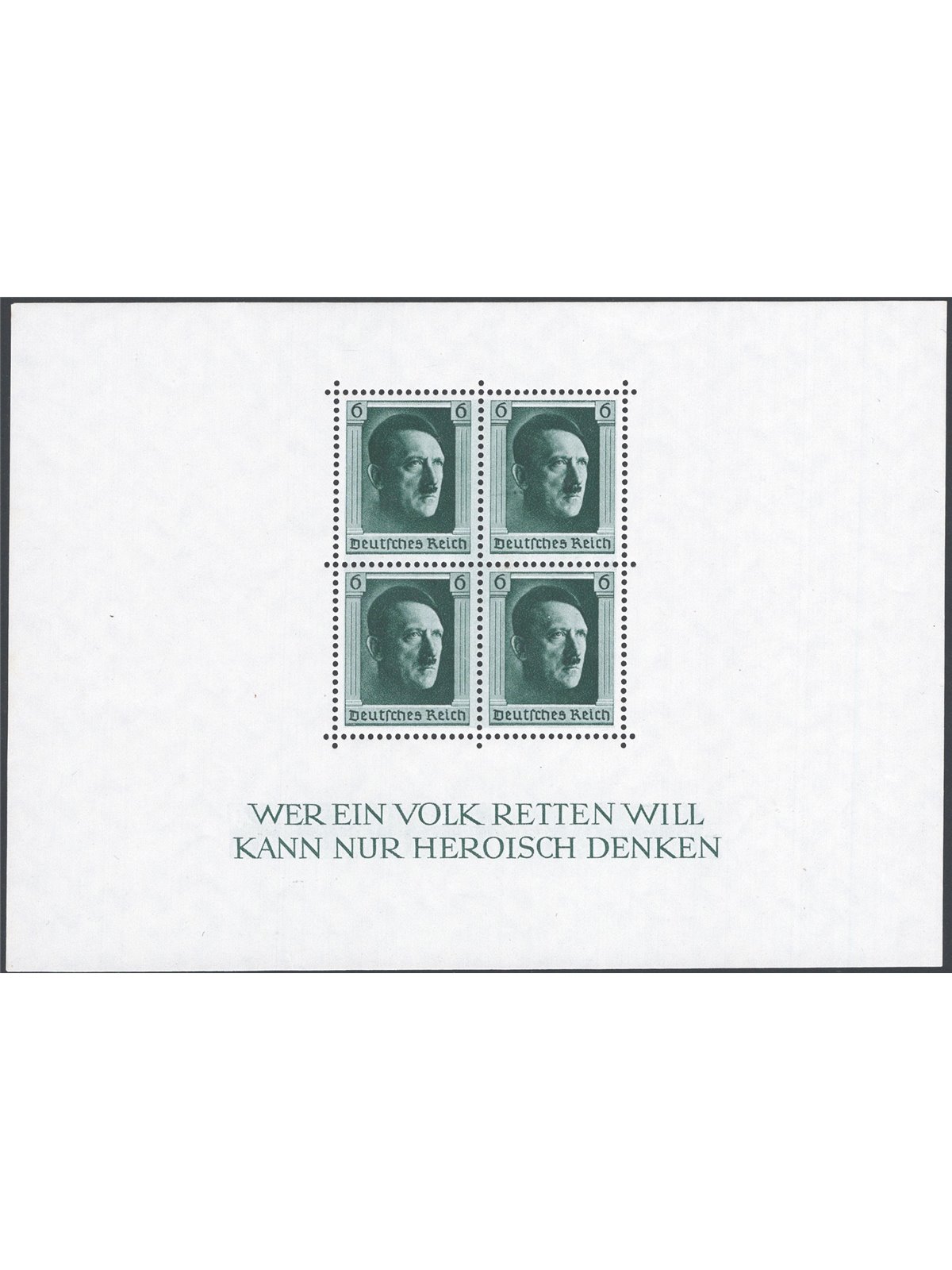 German Reich 1937 BF 48th Anniversary of Hitler’s Birth no. 8 Cat. €70 (**)