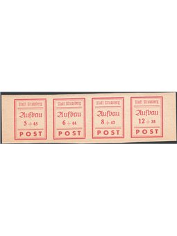 Strausberg 1946 Striscia orizzontale con i 4 valori non dent. Michel n° 34/37 Cat. € 200 (**)