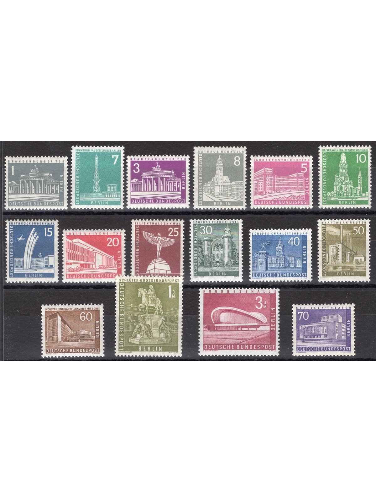 Berlin 1956/63 Monuments series no. 125/35A Cat. €65 (**)
