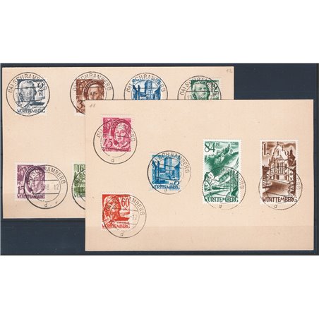 Wuttemberg 1947 Illustri e Vedute serie n° 1/13 Cat. 13 € (Fr)
