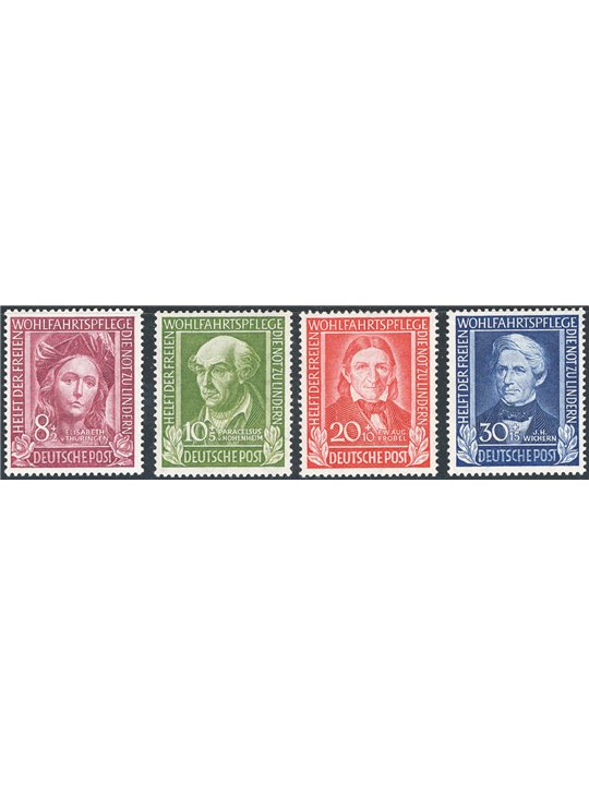 Germania 1949 Beneficenza serie n° 3/6 Cat. € 130 (**)