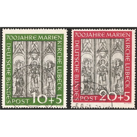 Germania 1951 Lubecca serie n° 25/26 Cat. € 190 (U)