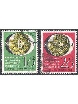 Germania 1951 Expo Filatelica di Wuppertal serie n° 27/28 Cat. € 130 (U) 