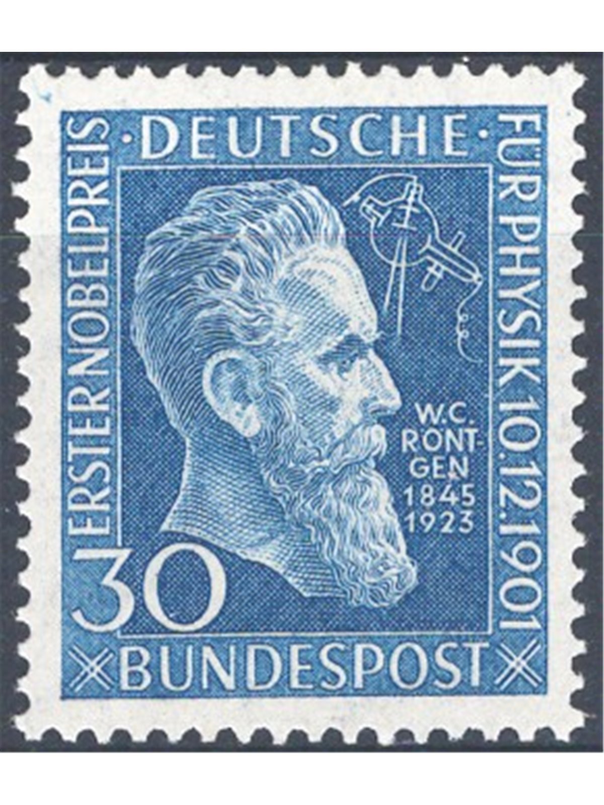 Germany 1951 W.C. Röntgen no. 33 Cat. €110 (**)