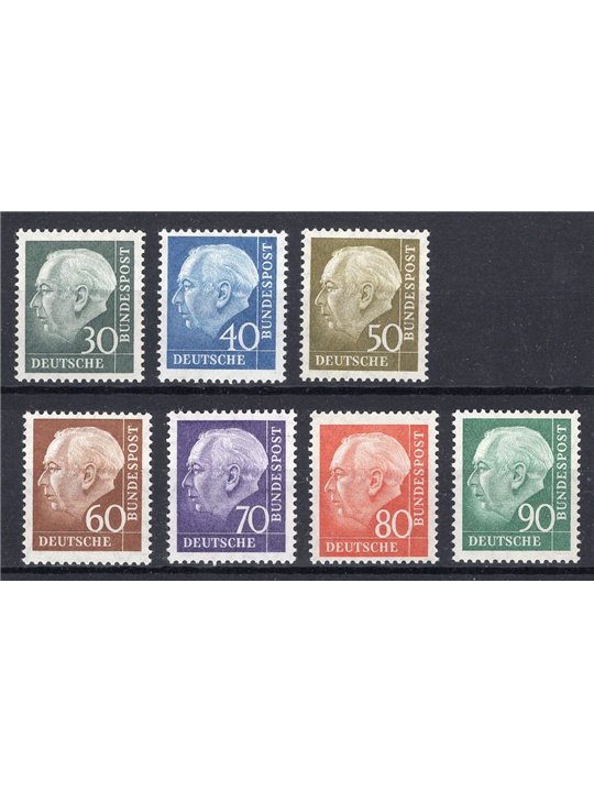 Germany 1957 President Heuss No. 125a/28b Cat. €50 (**)