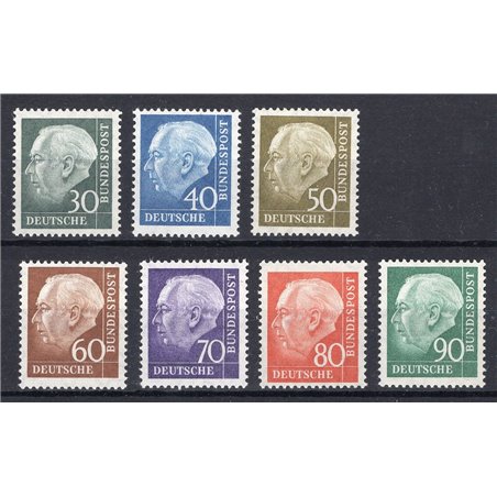 Germany 1957 President Heuss No. 125a/28b Cat. €50 (**)