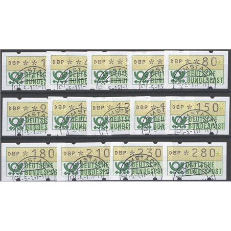 Germany 1981 Stamps for vending machines definitive series 14 values Cat. €34 (U)