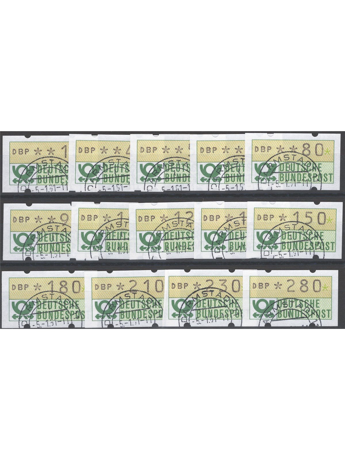 Germany 1981 Stamps for vending machines definitive series 14 values Cat. €34 (U)
