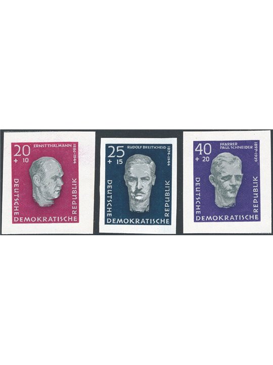 Germania 1957 Leader socialisti serie n° 606B/608B non dent Cat. € 70 (**)