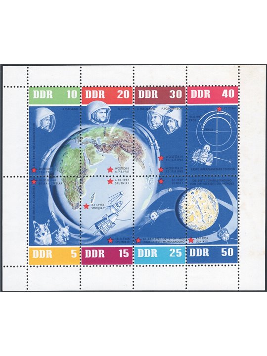 Germany 1962 Space Flights block of 8 no. 926/33 Cat. €40 (**)