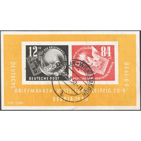 Germany 1950 BF Leipzig Philatelic Exhibition no. 7 Cat. €200 (U)