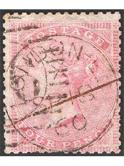 Gran Bretagna 1856 Regina Vittoria 4 p. rosa n° 17 Cert. CiBaFil Cat. € 500 (U)