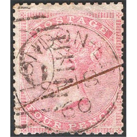 Gran Bretagna 1856 Regina Vittoria 4 p. rosa n° 17 Cert. CiBaFil Cat. € 500 (U)