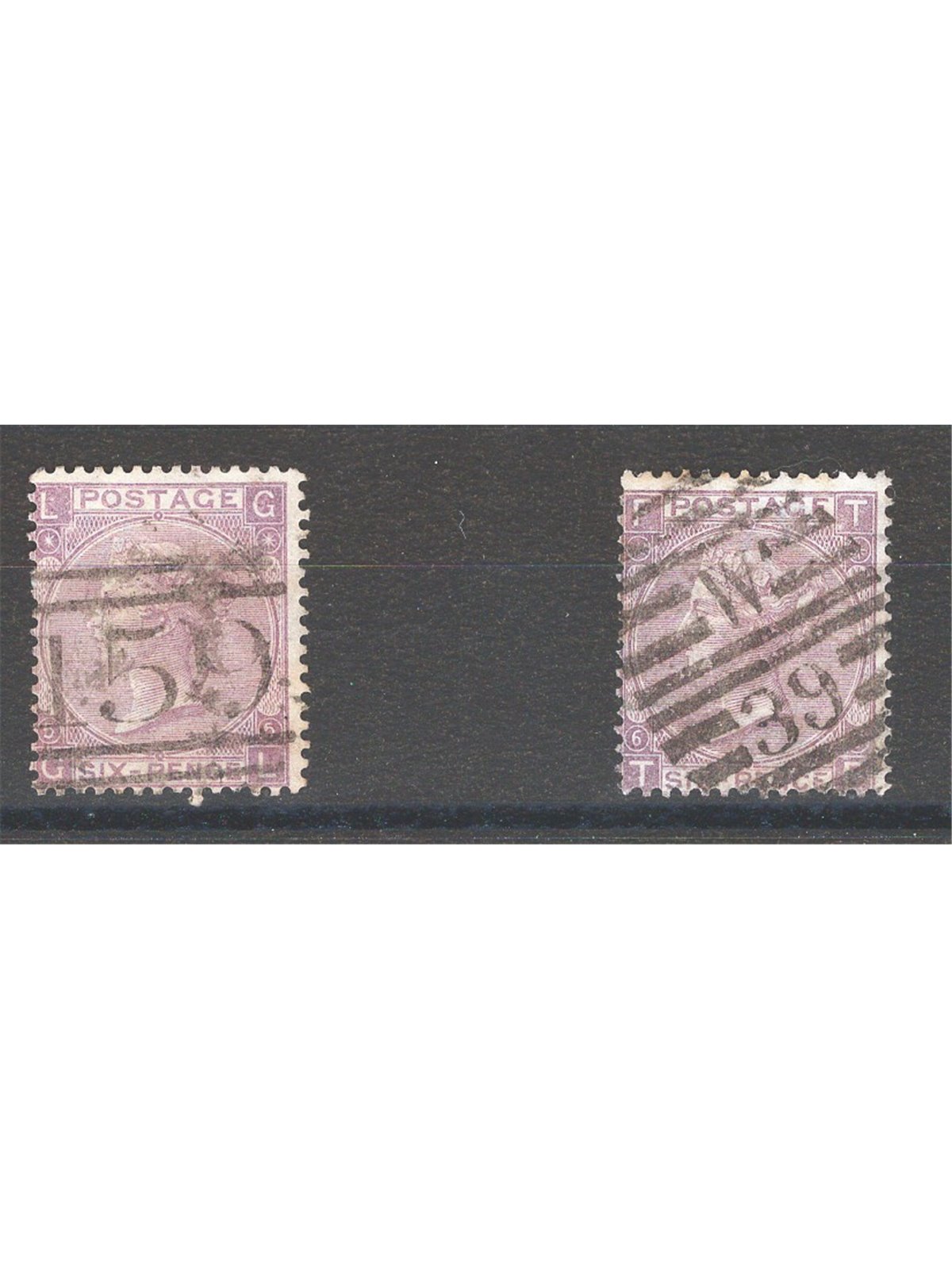 Gran Bretagna 1865 Regina Vittoria 6 p. violetto n° 29 le due tavole note (5-6) Cat. € 230 (U)