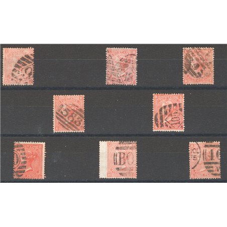 Gran Bretagna 1865 Regina Vittoria 4 p. rosso arancio la collezione delle 8 tavole note n° 32 Cat. € 535 (U)