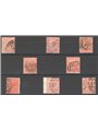 Great Britain 1865 Queen Victoria 4p orange-red the collection of the 8 known plates no. 32 Cat. €535 (U)