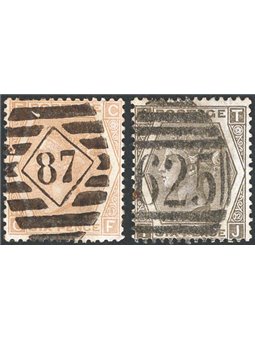Great Britain 1872/73 Queen Victoria series nos. 47/48. CiBaFil Cat Cert. € 400 (U)