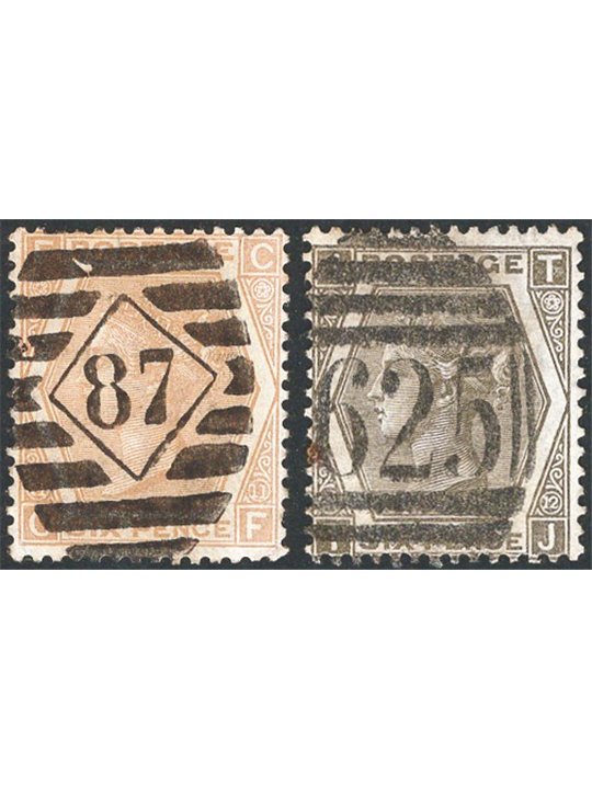 Great Britain 1872/73 Queen Victoria series nos. 47/48. CiBaFil Cat Cert. € 400 (U)