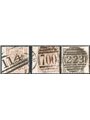 Great Britain 1872/73 Queen Victoria series with variety: margin of larger-sized sheet no. Nos. 47/48. CiBaFil certified Cat. €8