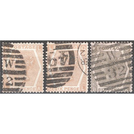 Great Britain 1872/73 Queen Victoria series with the two sheets of 8 p. bistro Nos. 47/ 48 Cat. € 415 (U)