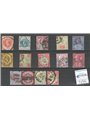 Great Britain 1887 Queen Victoria’s Jubilee series nos. 91/104 Cat. €240 (U)