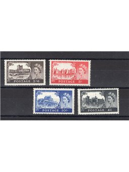 Gran Bretagna 1955 Castelli tiratura di Waterlow serie n° 283/86 Cert. CiBaFil Cat. € 420 (**)