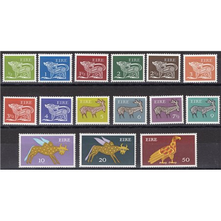 Ireland 1971 Symbolic animals on decimal coins series no. 252/66 Cat. €60 (** )