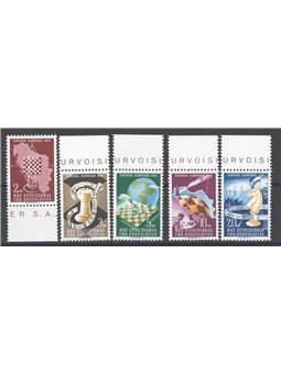 Jugoslavia 1950 Campionati del Mondo di Scacchi serie n° 549/53 Cat. € 62 (**)