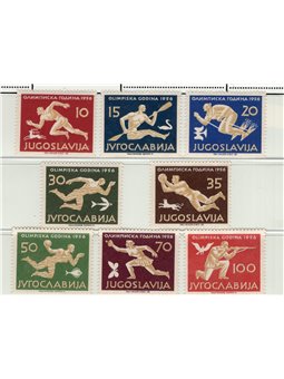 Jugoslavia 1956 Olimpiadi serie n° 706/13 Cat. € 150 (**)