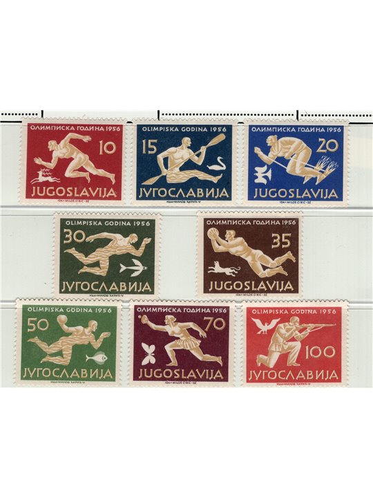 Yugoslavia 1956 Olympics series no. 706/13 Cat. €150 (**)