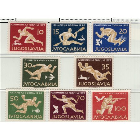 Yugoslavia 1956 Olympics series no. 706/13 Cat. €150 (**)