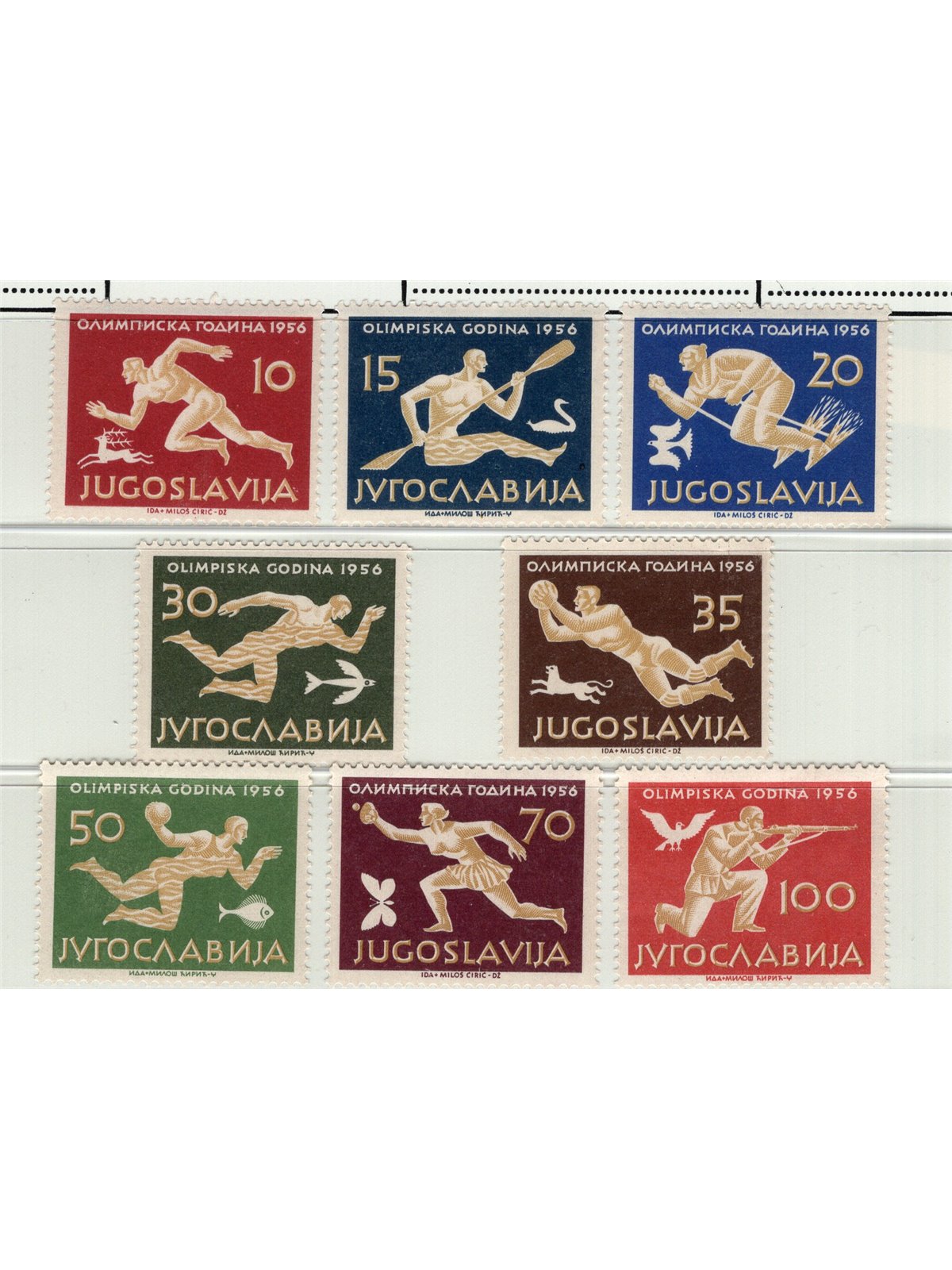 Yugoslavia 1956 Olympics series no. 706/13 Cat. €150 (**)