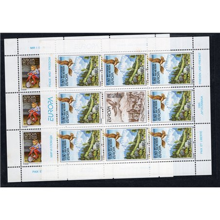 Jugoslavia 1995 Europa Cept in minifogli serie n° 2601/2 Cat. € 40 (**)