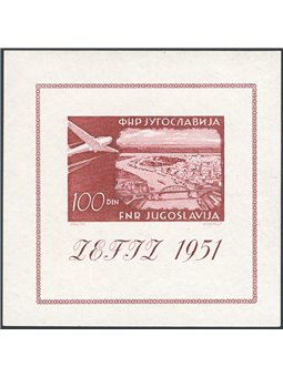 Yugoslavia 1961 BF Zagreb Philatelic Exhibition No. 4. CiBaFil cert Cat. €300 (**)