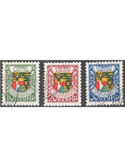 Liechtenstein 1927 87th Birthday of the Prince series no. 75/77 Cat. €72 (U)