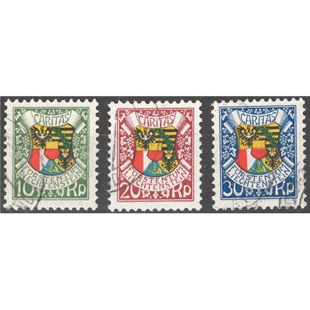 Liechtenstein 1927 87th Birthday of the Prince series no. 75/77 Cat. €72 (U)
