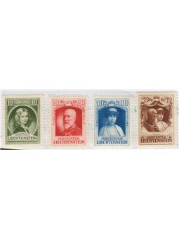 Liechtenstein 1929 Avvento di Francesco I serie n° 90/93 Cat. € 85 (**)