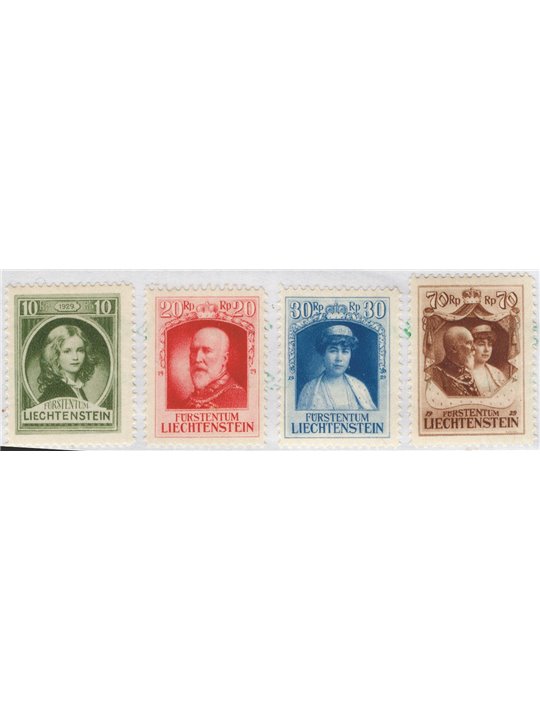 Liechtenstein 1929 Accession of Francis I series No. 90/93 Cat. €85 (**)