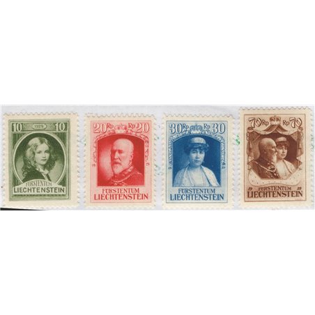 Liechtenstein 1929 Accession of Francis I series No. 90/93 Cat. €85 (**)