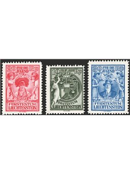 Liechtenstein 1932 Pro Opere per l'Infanzia n° 108/10 Cat. € 200 (**)