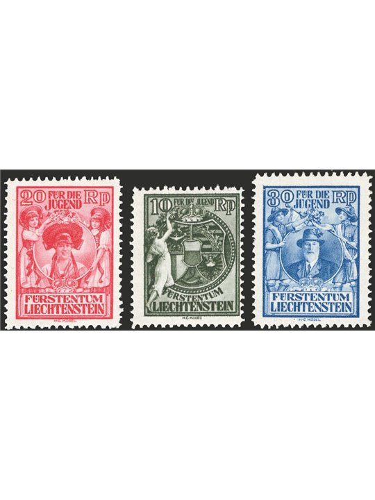 Liechtenstein 1932 For Children’s Charities no. 108/10 Cat. €200 (**)