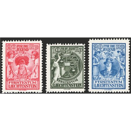 Liechtenstein 1932 For Children’s Charities no. 108/10 Cat. €200 (**)