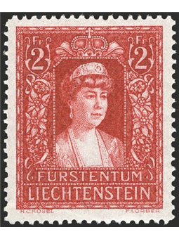Liechtenstein 1935 Principessa Elsa 2 fr. rosso n° 129 Cat. € 150 (**)
