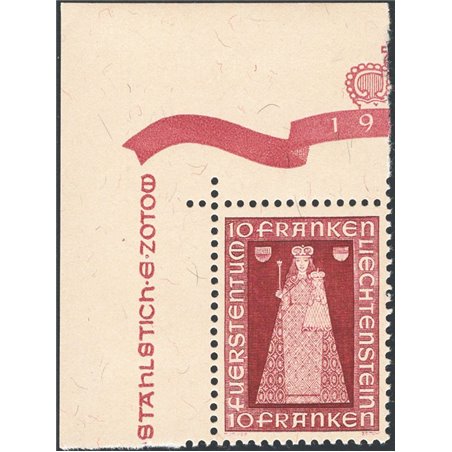 Liechtenstein 1941 Madonna di Dux 10 fr. n° 172 Cat. € 120 (**)